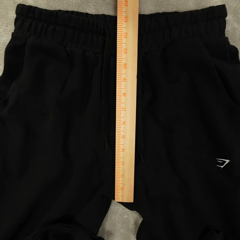 Gymshark Straight Leg Ankle Zip‎ Knit Sweatpants Men's Small Black Gym Training